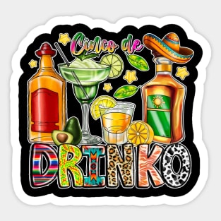 Mexico Wine Tequila Margarita Drink Cinco De Drinko Drinking Sticker